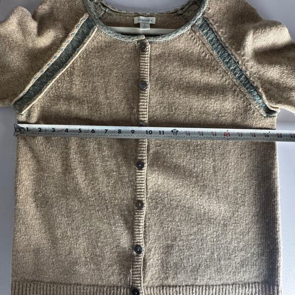 Sundance Tan and Teal Cardigan Sweater - Picture 9 of 10